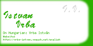 istvan vrba business card